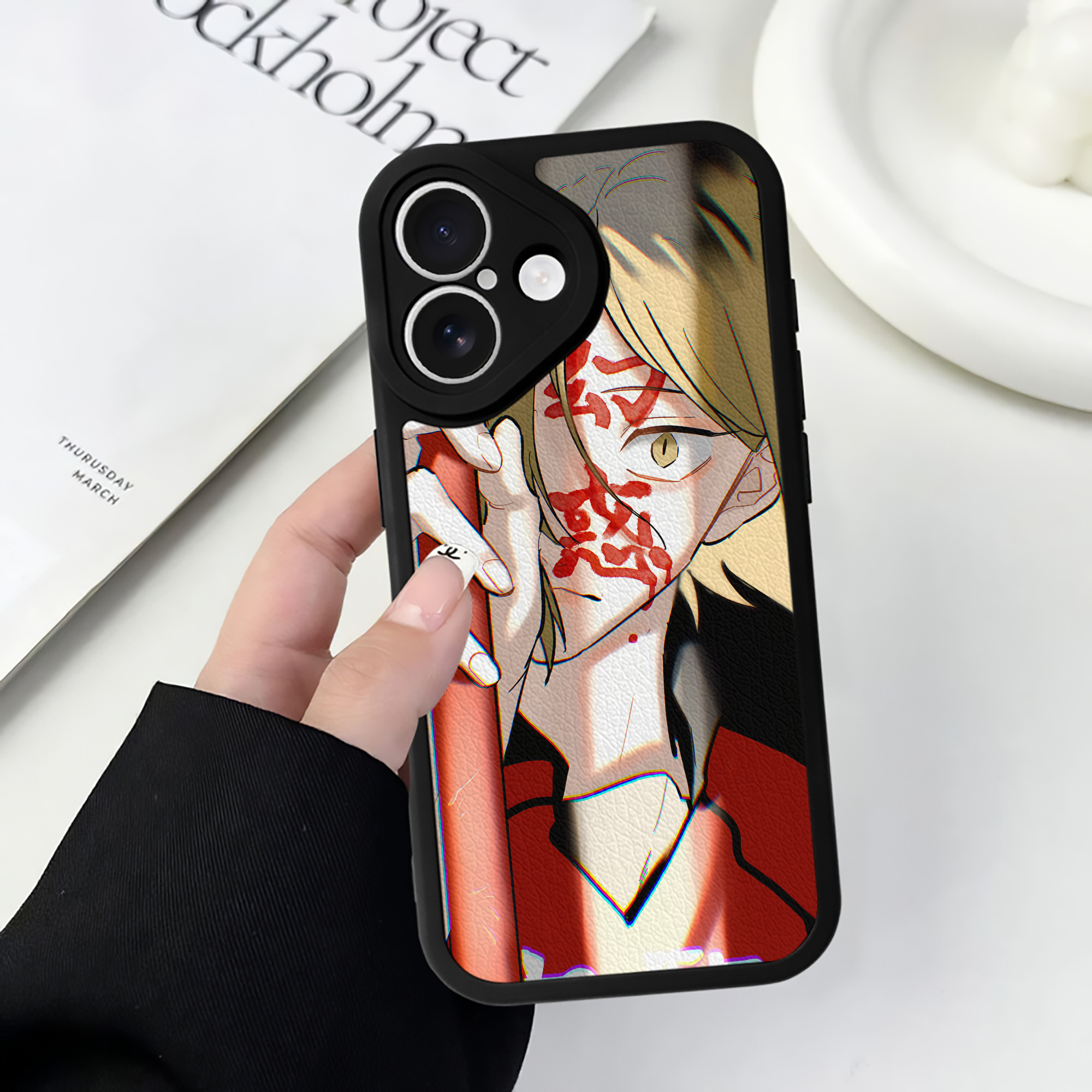 （画像用） ハイキュー!! Haikyu!! 【iPhone 16シリーズ対応】シリコンスマホケース（レザー調） 材質：シリコン